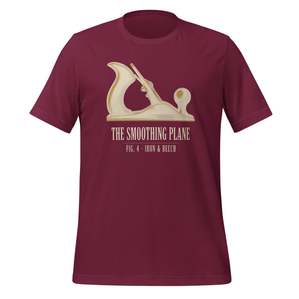 Fig. 4 The Smoothing Plane woodworking tee — Maroon, front