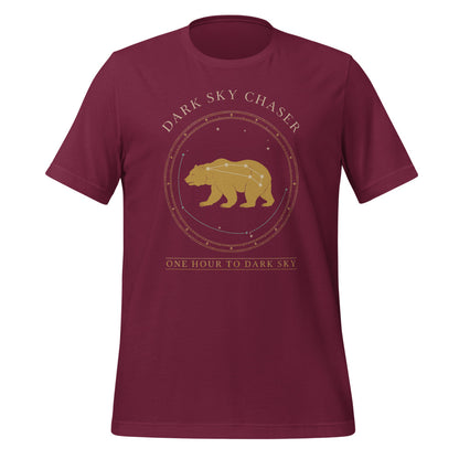 Dark Sky Chaser Ursa Major constellation astronomy tee — Maroon, front