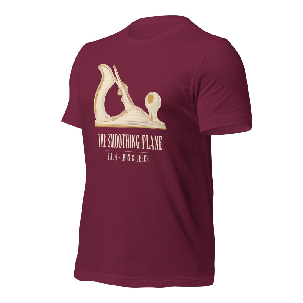 Fig. 4 The Smoothing Plane woodworking tee — Maroon, front-right