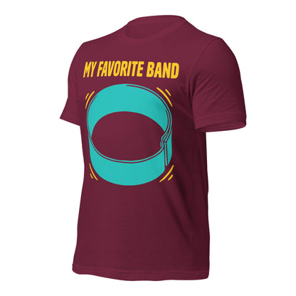 My Favorite Band funny physical therapy tee — Maroon, front-right