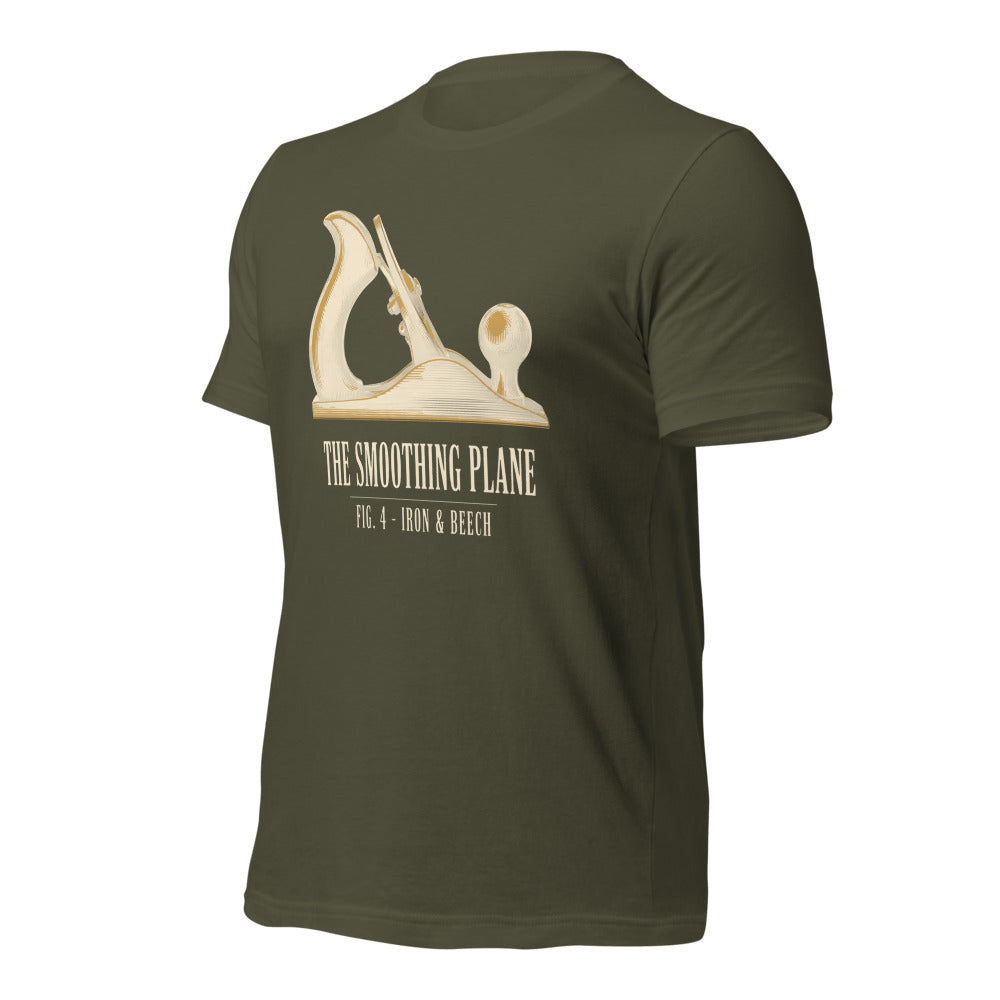 Fig. 4 The Smoothing Plane woodworking tee — Military Green, front-right