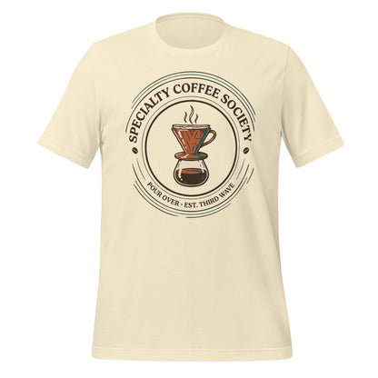 Specialty Coffee Society specialty coffee tee — Natural, front