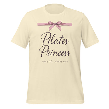 Pilates Princess coquette bow tee — Natural, front