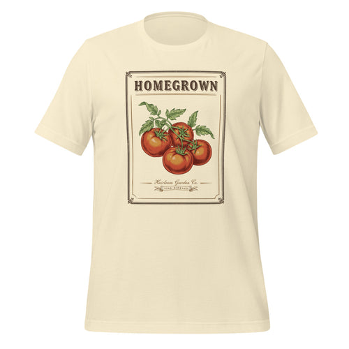 Vegetable Garden Shirt, Gardening Gift Tee, Heirloom Seed Packet — Homegrown Vine-Ripened Tee
