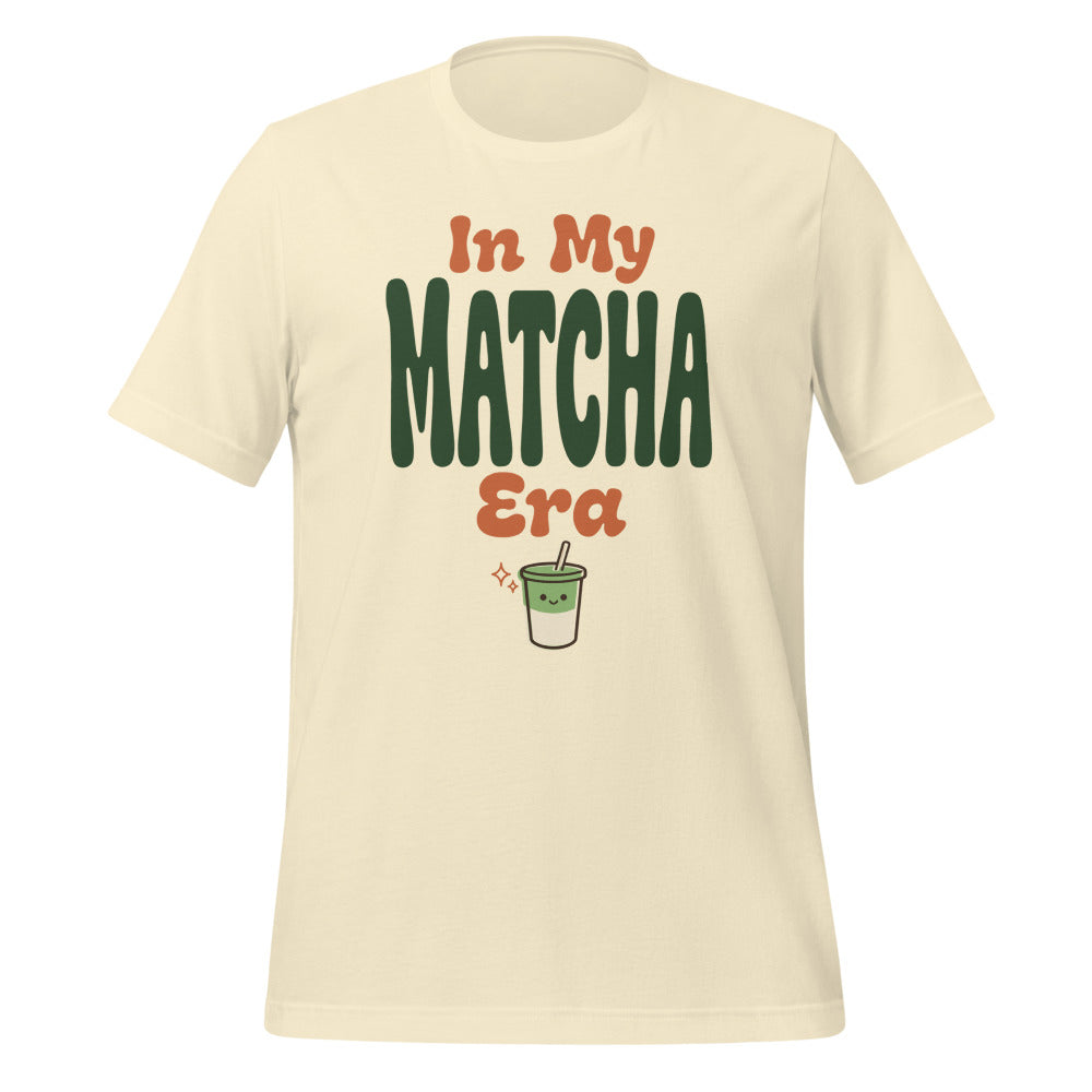In My Matcha Era retro matcha tee — Natural, front