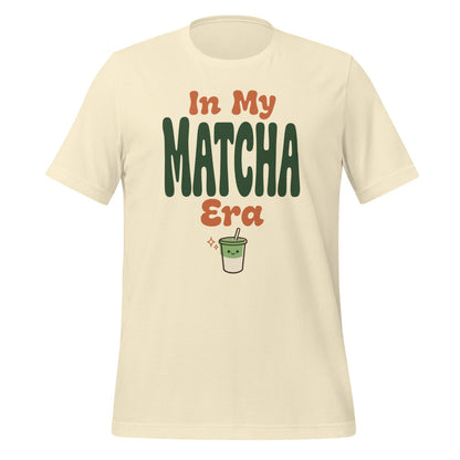 In My Matcha Era retro matcha tee — Natural, front