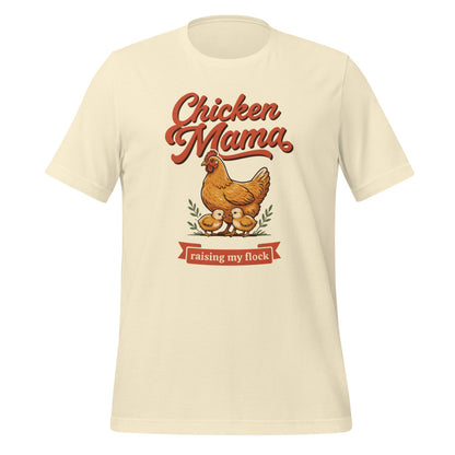 Chicken Mama raising my flock chicken keeper tee — Natural, front