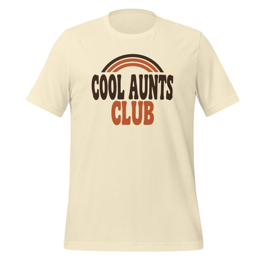 Cool Aunts Club retro groovy aunt tee — Natural, front