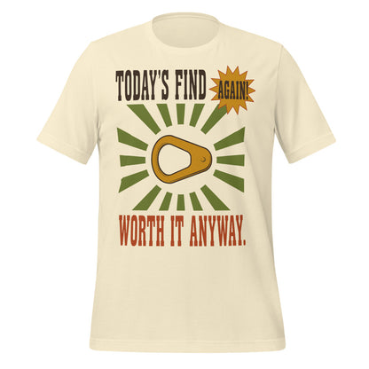 Today's Find pull tab retro metal detecting tee — Natural, front