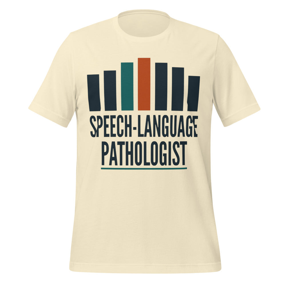 Mid-Century Clinic speech therapy tee — Natural, front