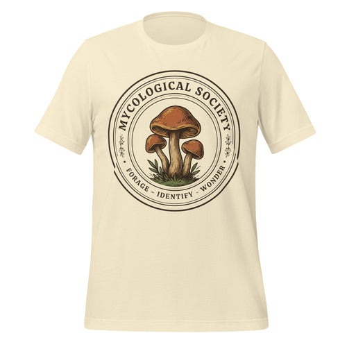 Mushroom Foraging Shirt, Cottagecore Mycology Tee, Vintage Botanical Mushroom — Mycological Society Forager Crest