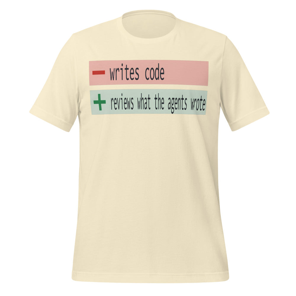 The Diff agentic AI engineer tee — Natural, front