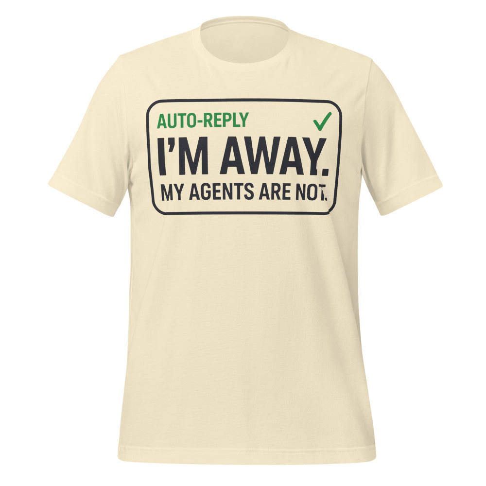 Auto-Reply agentic AI engineer tee — Natural, front