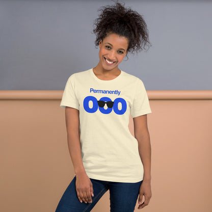 Permanently OOO out of office unisex t-shirt — Natural, on model