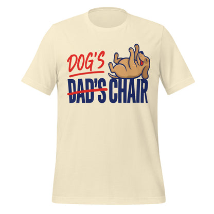 Dog's Chair funny dog dad tee — Natural, front