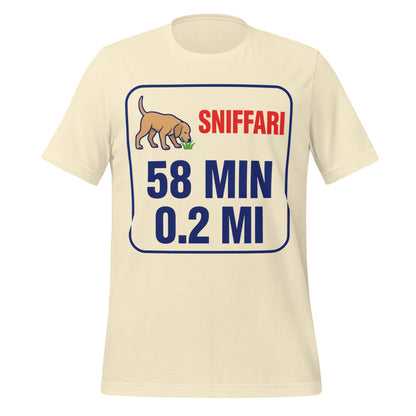 Sniff Walk Recap funny dog dad tee — Natural, front