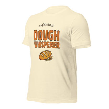 Professional Dough Whisperer funny baker tee — Natural, front-right