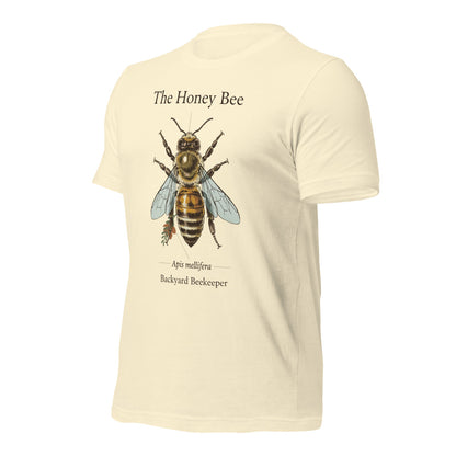 The Honey Bee Apis mellifera anatomical tee — Natural, front-right