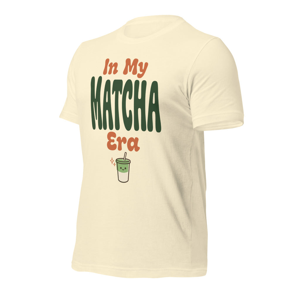 In My Matcha Era retro matcha tee — Natural, front-right