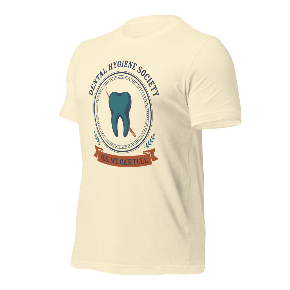 Dental Hygiene Society dental hygienist tee — Natural, front-right