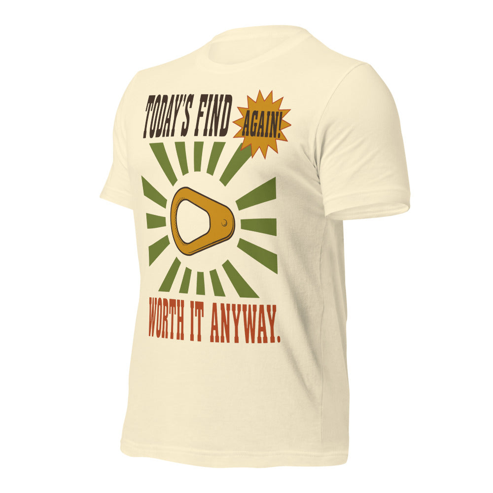 Today's Find pull tab retro metal detecting tee — Natural, front-right