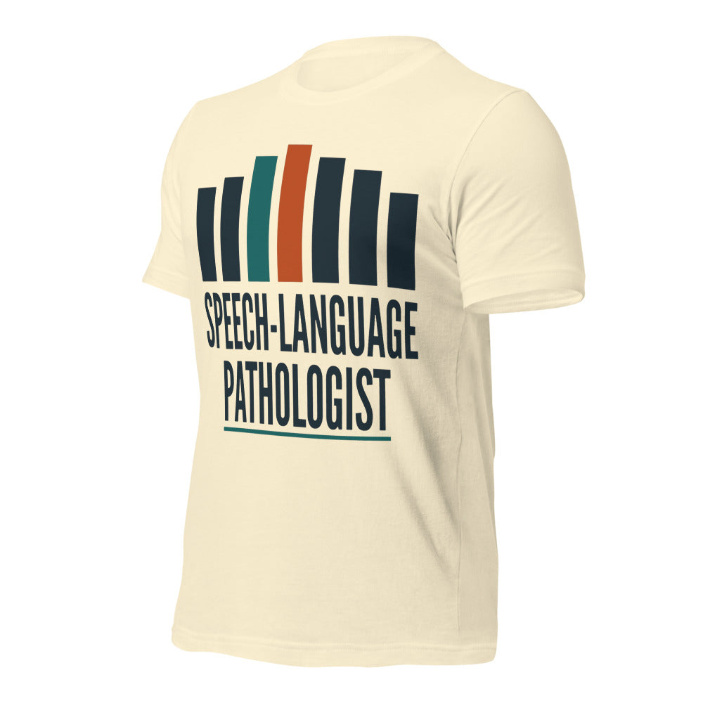 Mid-Century Clinic speech therapy tee — Natural, front-right