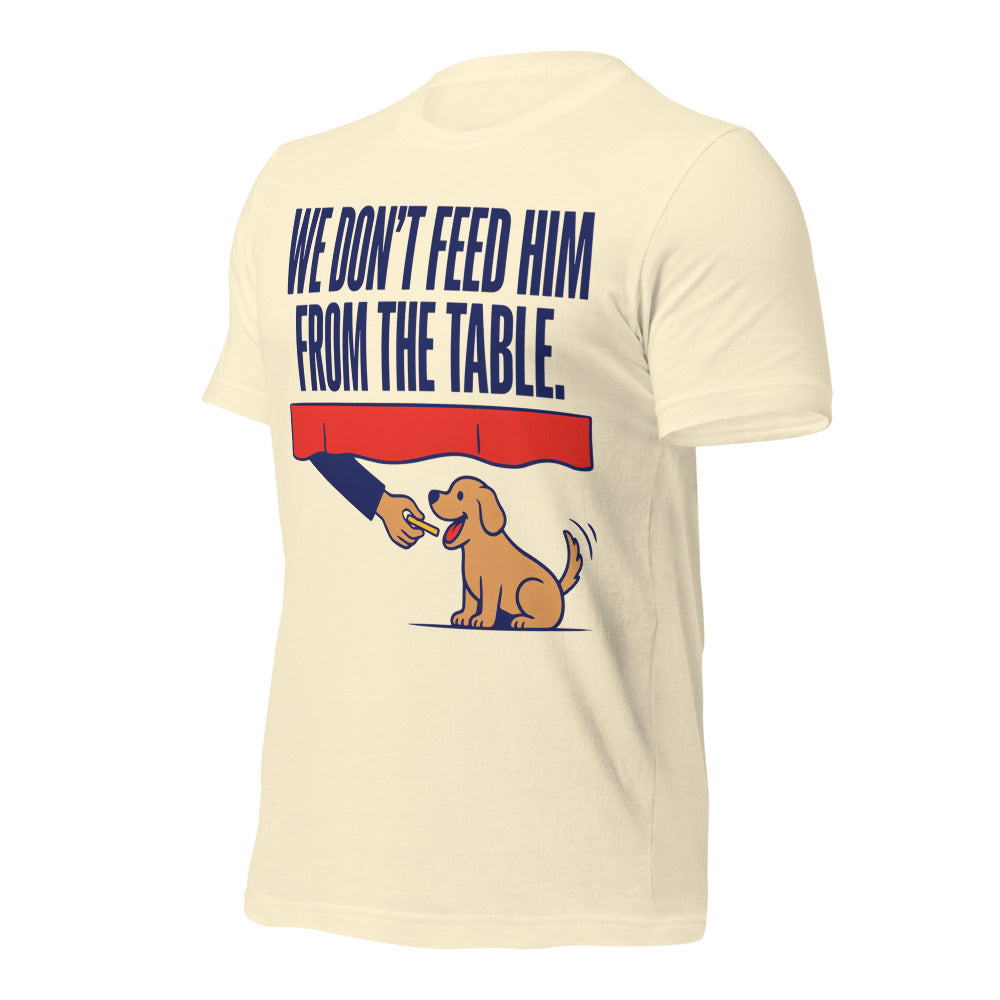 From The Table funny dog dad tee — Natural, front-right