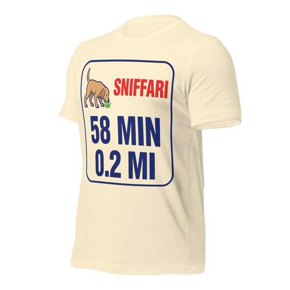 Sniff Walk Recap funny dog dad tee — Natural, front-right