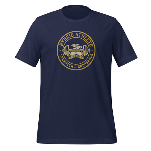 Hybrid Athlete Shirt, Strength and Endurance Tee, Functional Fitness Gift — Vintage Athletic Department Crest Tee