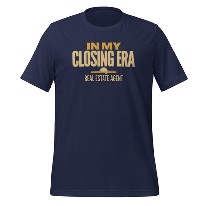 In My Closing Era real estate agent tee — Navy, front