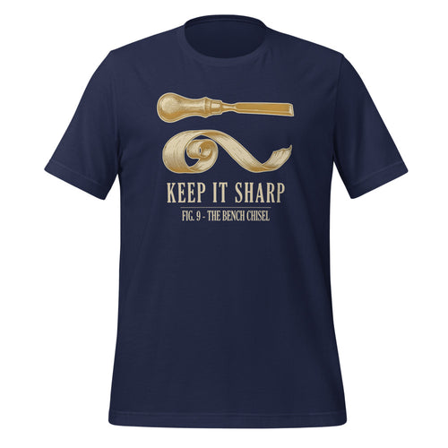 Woodworking Shirt, Woodworker Gift, Hand Tool Workshop Tee — Keep It Sharp Vintage Chisel Engraving