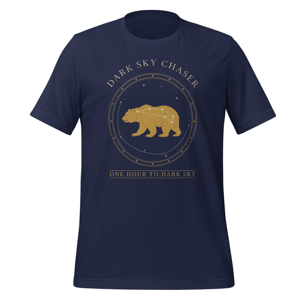 Dark Sky Chaser Ursa Major constellation astronomy tee — Navy, front