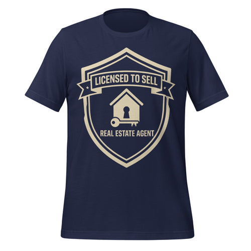 Real Estate Agent Shirt, Licensed to Sell Badge, Closing Gift — Retro Real Estate Agent Tee
