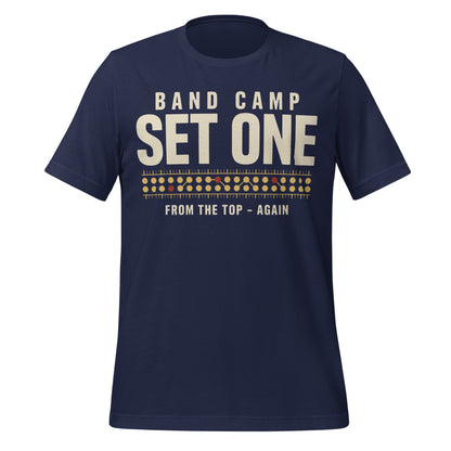 Set One marching band drill chart t-shirt — Navy, front