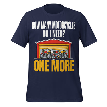 One More funny motorcycle tee — Navy, front