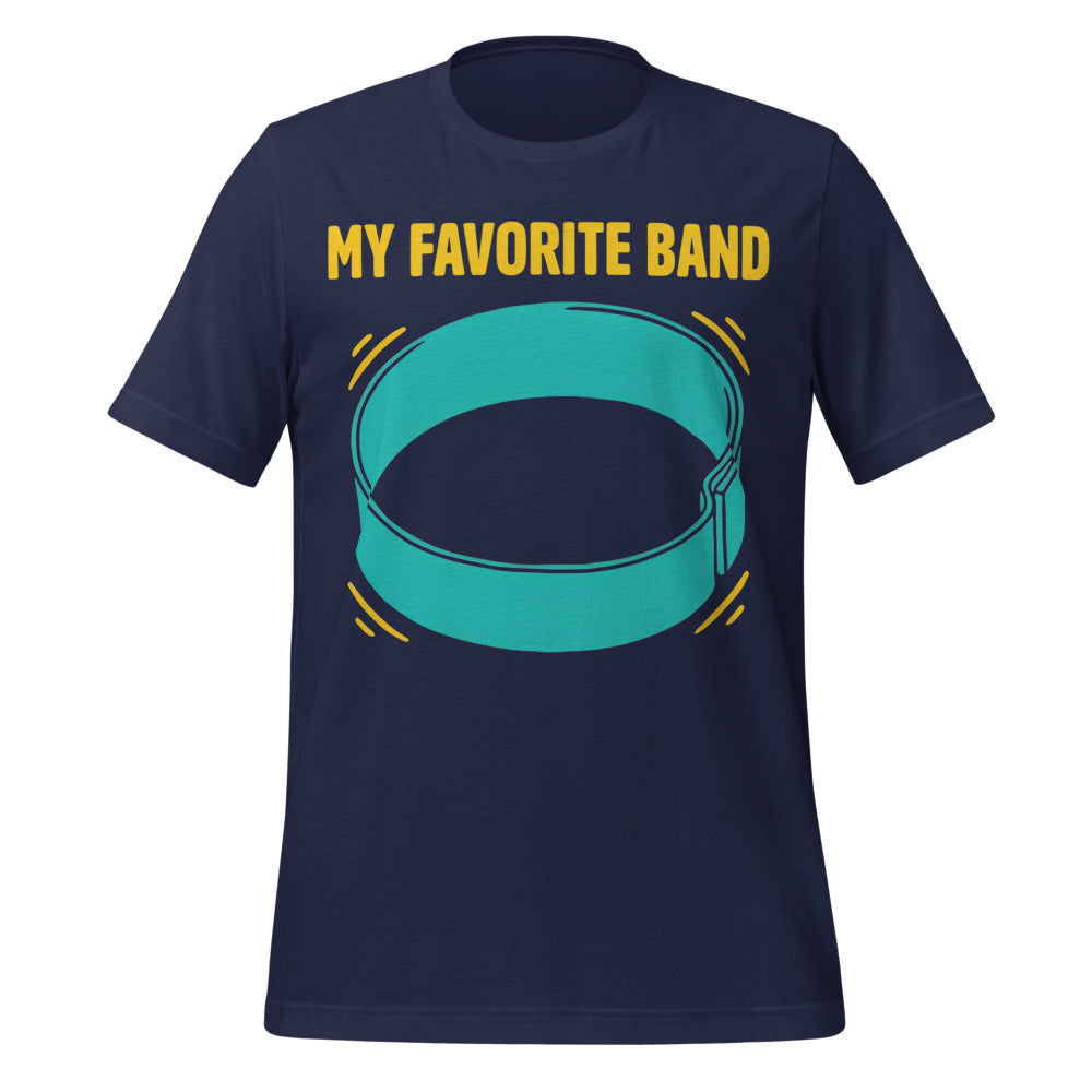 My Favorite Band funny physical therapy tee — Navy, front
