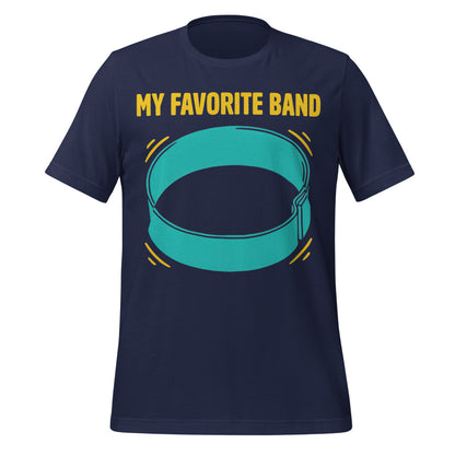 My Favorite Band funny physical therapy tee — Navy, front