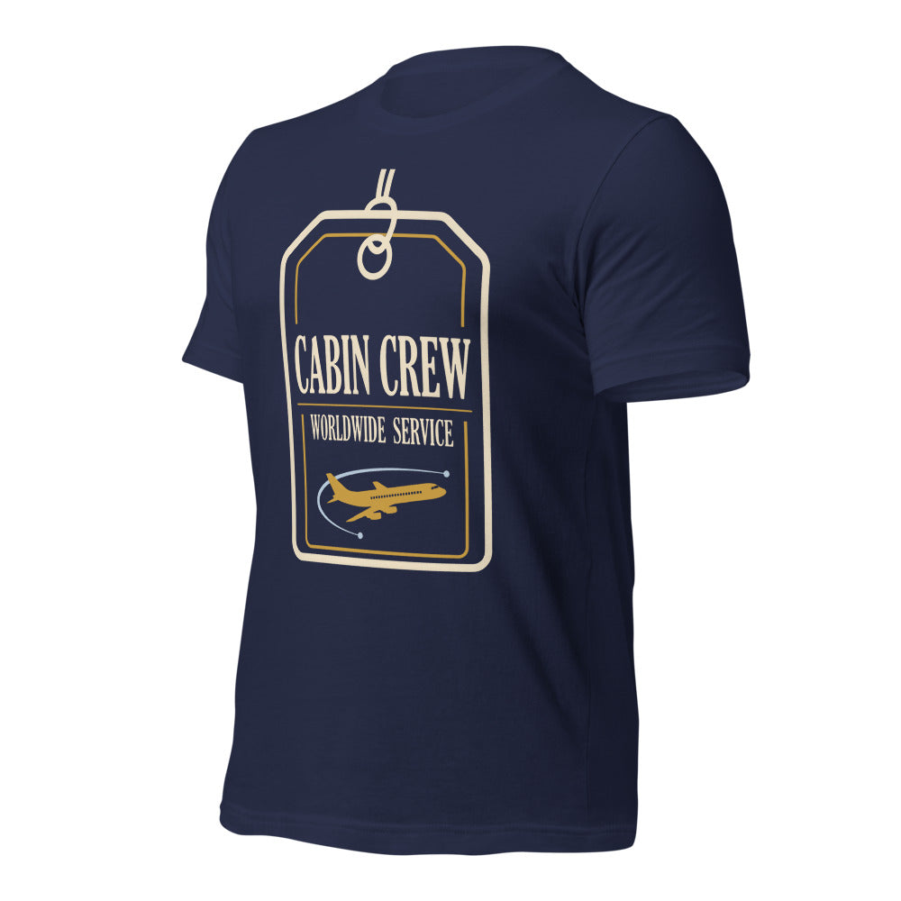 Worldwide Service cabin crew tee — Navy, front-right