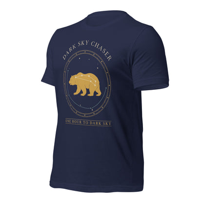Dark Sky Chaser Ursa Major constellation astronomy tee — Navy, front-right