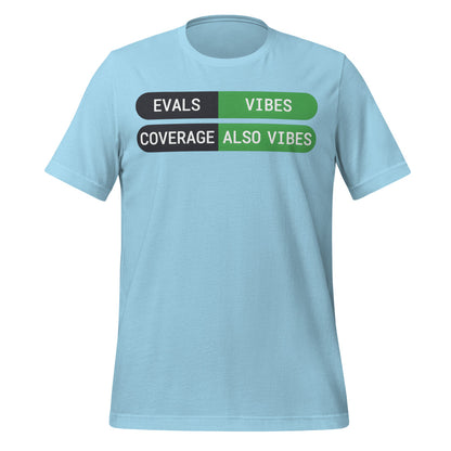 Eval Suite Vibes agentic AI engineer tee — Ocean Blue, front