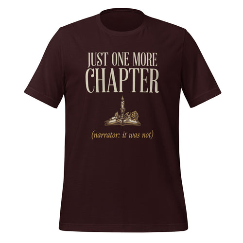 Book Lover Shirt, Just One More Chapter Tee, Romance Reader Gift — Dark Academia Book Lover Tee