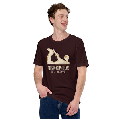 Fig. 4 The Smoothing Plane woodworking tee — Oxblood Black, on model