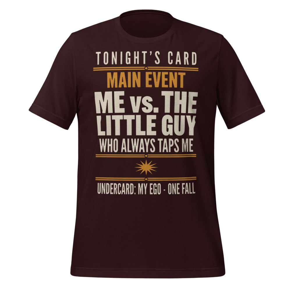 Tonight's Card funny Brazilian jiu jitsu t-shirt — Oxblood Black, front