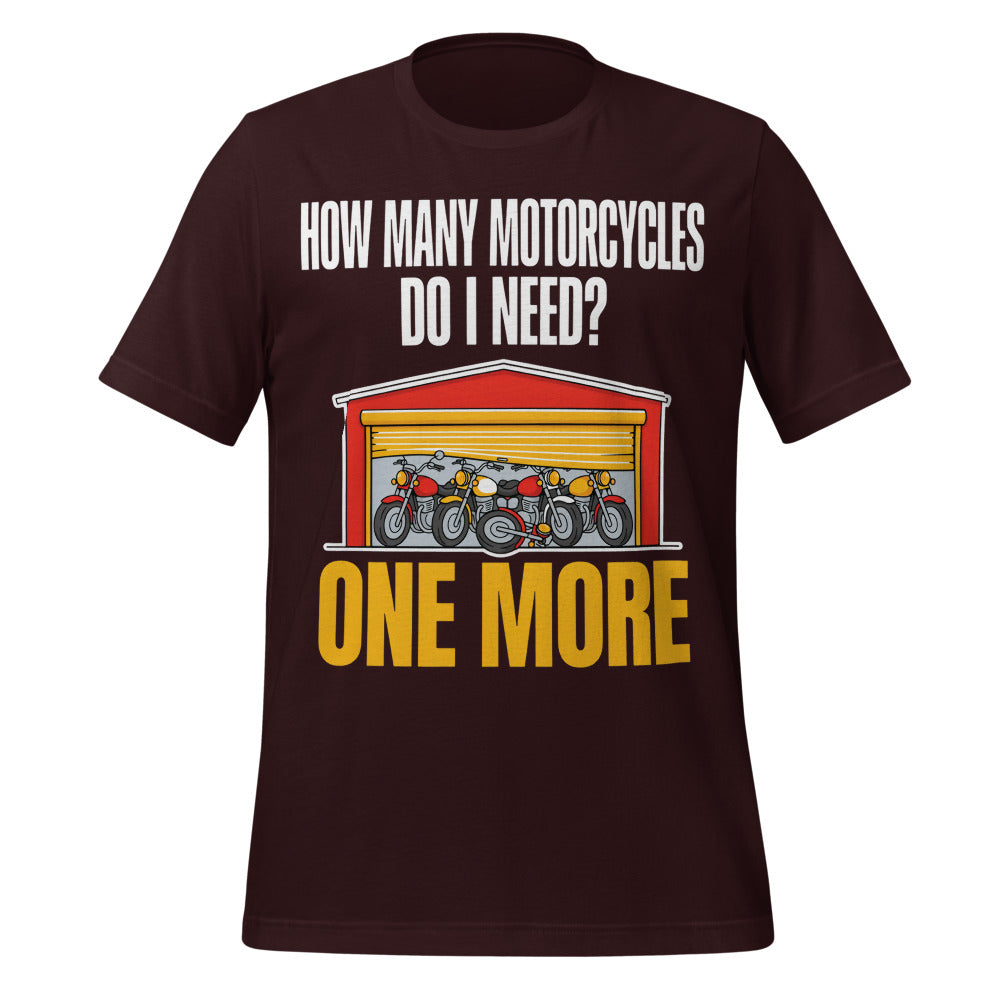 One More funny motorcycle tee — Oxblood Black, front