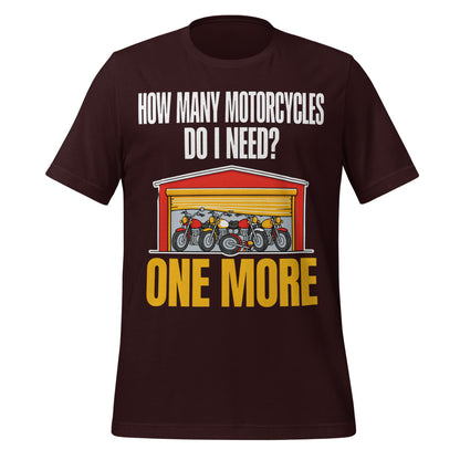 One More funny motorcycle tee — Oxblood Black, front