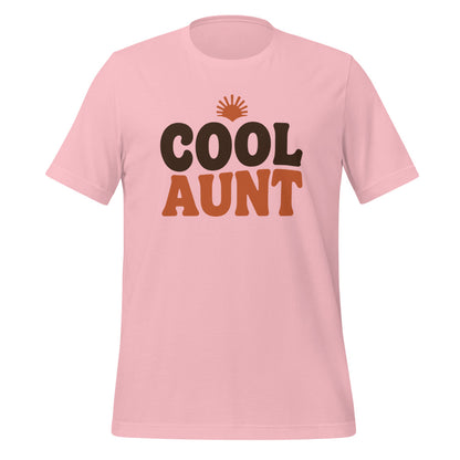 Cool Aunt retro groovy aunt tee — Pink, front