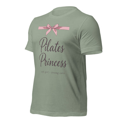 Pilates Princess coquette bow tee — Sage, front-right
