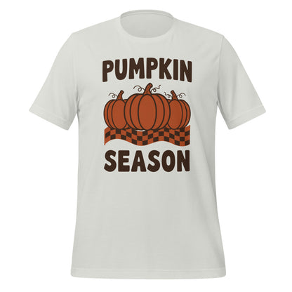 Pumpkin Season retro 70s fall t-shirt — Silver, front