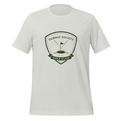Fairway Society vintage golf club crest tee — Silver, front