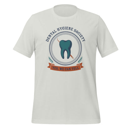 Dental Hygiene Society dental hygienist tee — Silver, front
